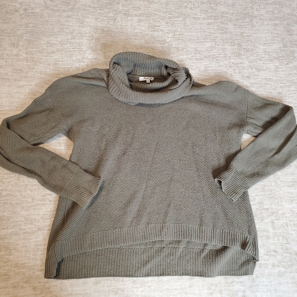 Madewell Green Cowl Neck Knit Sweater sz med - Picture 7 of 12